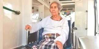 Hernández leaves the hospital in Reynosa on Monday.