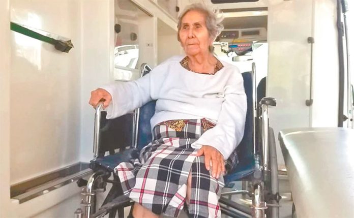 Hernández leaves the hospital in Reynosa on Monday.