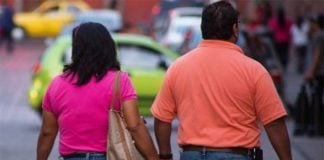 couple holding hands