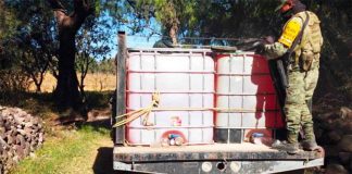 Security forces seize stolen fuel in Hidalgo earlier this year.