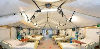 A mobile hospital in Chihuahua is being shipped to Mexico City to handle the increased case load.