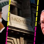 Monreal, left, author of the bill and Salinas, the only banker who would benefit from the measure.