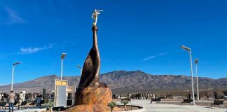 The monument in Bavispe, a permanent tribute.