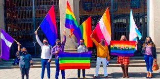 Same-sex marriage supporters in Tlaxcala on Tuesday.