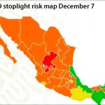The new stoplight map shows two states at maximum risk, 24 at high, three at medium and three at low.