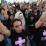 Demonstrators at a Mexico City march on International Women's Day.