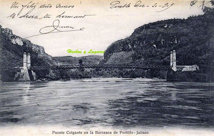 Early postcard showing the Arcediano Bridge.