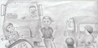 When crossing streets here, plan on all types of oncoming vehicles.