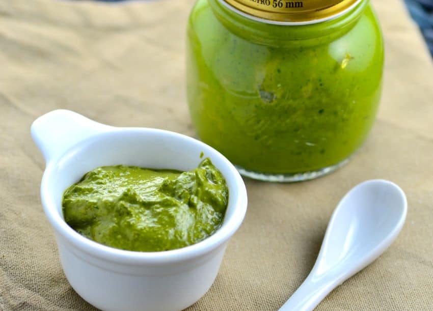 Spinach is a great base for pesto.