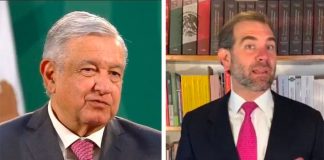 López Obrador and elections chief Córdova.