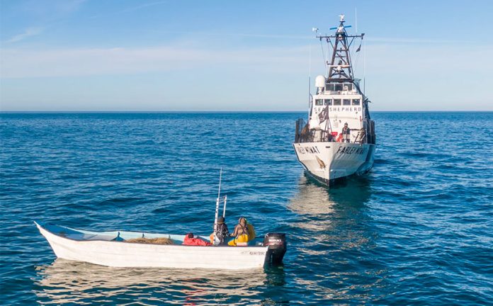 The vessel Farley Mowat was attacked by fishermen Thursday.
