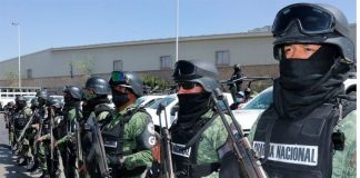 The National Guard on duty in Juventino Rosas.