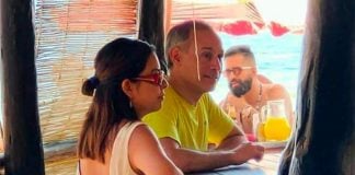 López-Gatell at a beachfront restaurant in Zipolite.