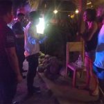 Local police at the scene of a party in Puerto Escondido.