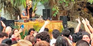 Party on: coronavirus was not a worry at this beach party in Puerto Escondido, Oaxaca.