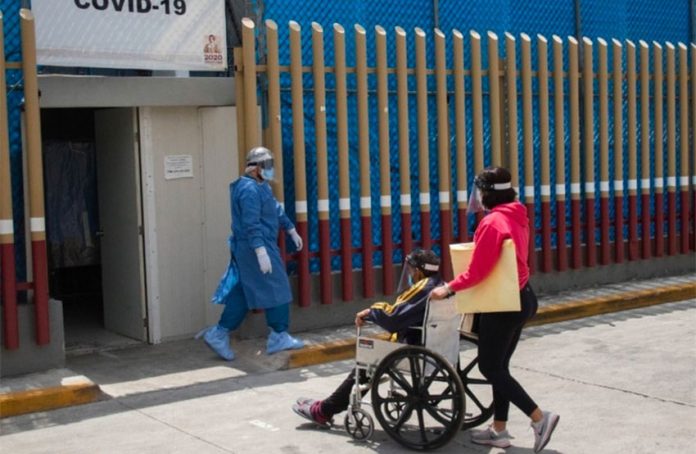 Another suspected victim of Covid-19 is wheeled into a hospital in Mexico.