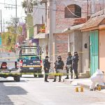 The murder scene in Juventino Rosas on Tuesday.