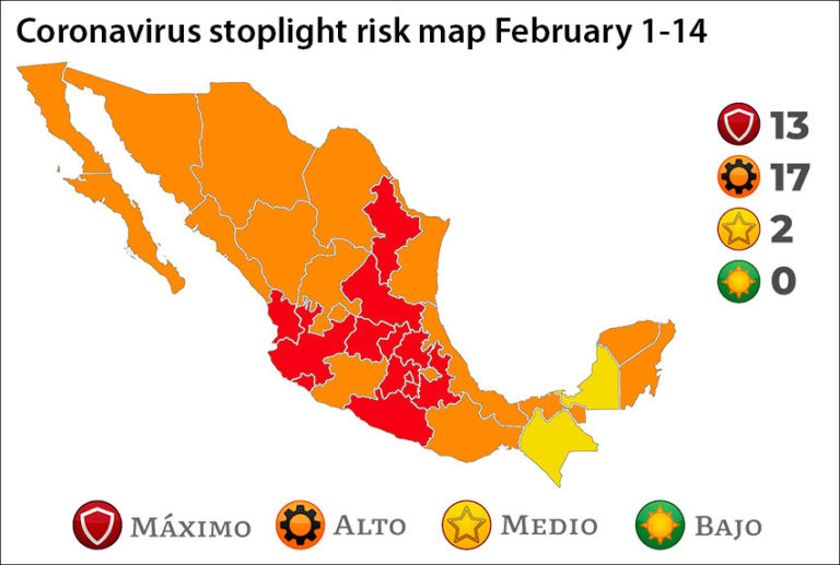13 states are red on coronavirus risk map; the only green state goes yellow 13 states are red on coronavirus risk map; the only green state goes yellow