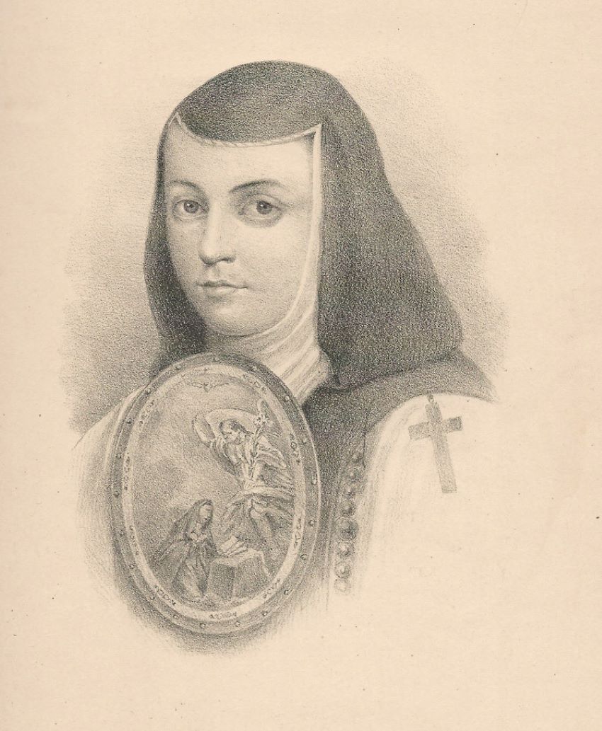 The classic image of Sor (Sister) Juana Inés de la Cruz, who often astonished her male contemporaries with the depth of her knowledge.