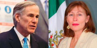 Texas Governor Abbott and Economy Minister Clouthier.