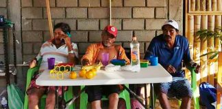 The three fishermen after their rescue in Oaxaca.
