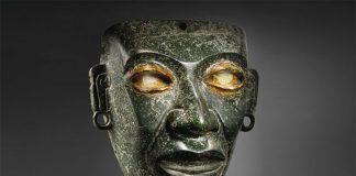 This mask, which Mexican authorities said is a fake, went for over half a million dollars.