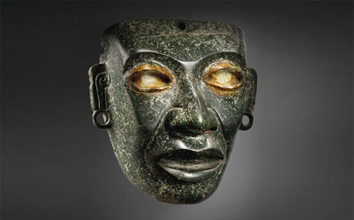 This mask, which Mexican authorities said is a fake, went for over half a million dollars.