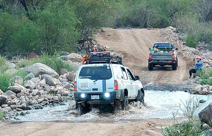 Rally racers Monday in Loreto, Baja California Sur.