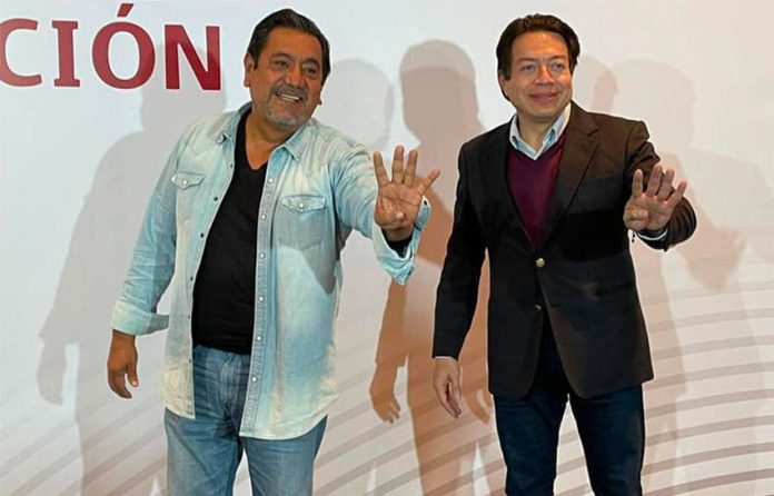 Salgado, left, has the support of Morena party leader Delgado.