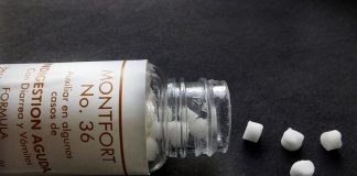 Montfort 36 is a popular homeopathic remedy for acute stomach and intestinal problems. Chemically, the “chochos” contain nothing but sugar and alcohol.