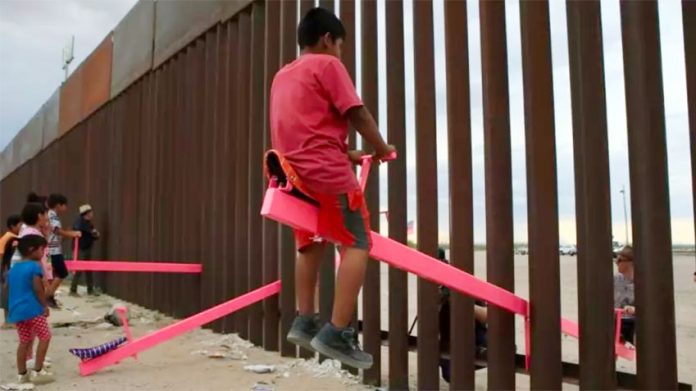 The Teeter Totter Wall art project gave people in El Paso, Texas, and Ciudad Juárez, Chihuahua, the chance to play together despite the border wall.
