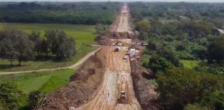 Heavy equipment at work on the Maya Train project.