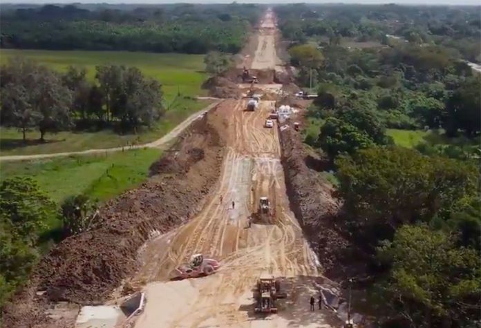 Heavy equipment at work on the Maya Train project.