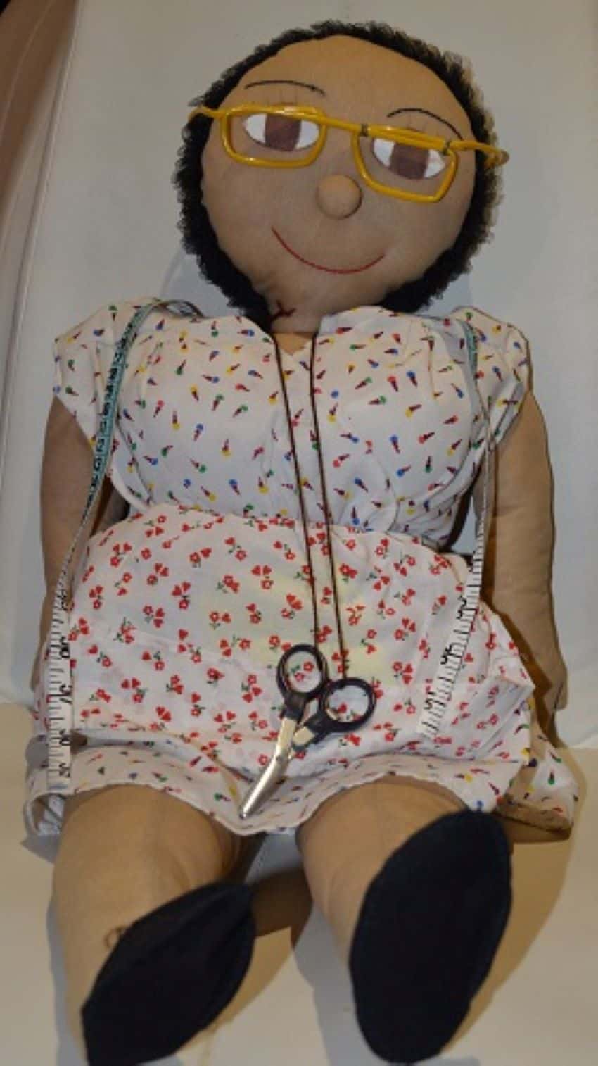 One version of the Victoria doll from the collection of organizer Tessa Brisac