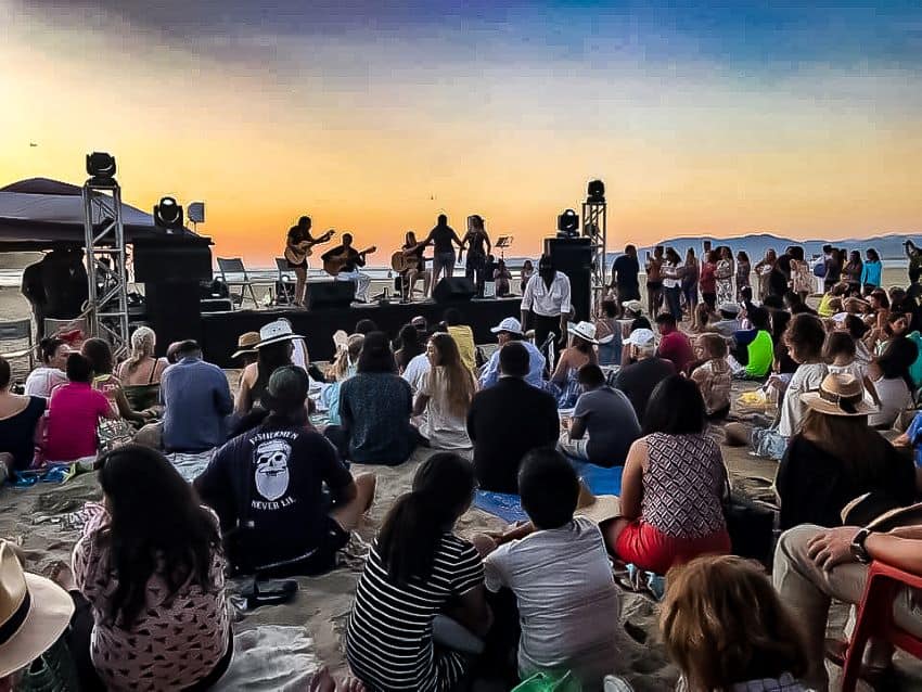 The Whales of Guerrero fundraiser put on a second free concert last year at the beach, which allowed locals to sell artisan wares.