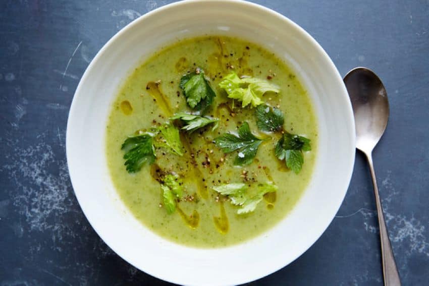 Tweak this creamy celery soup's consistency just how you like it with some added spinach or by using yogurt instead of cream.