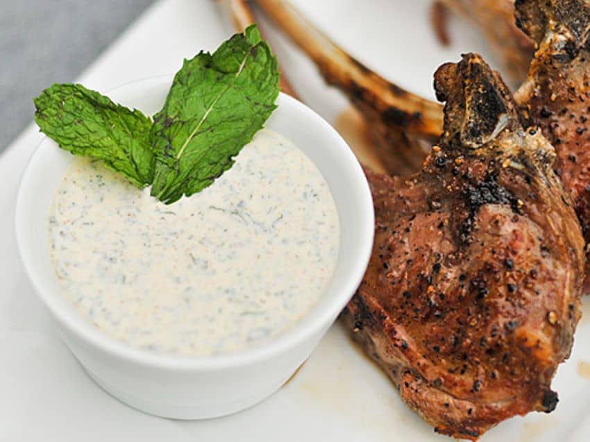 Good yogurt is a great creamy base for a mint sauce.