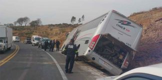 Monday morning's accident in Acambay.