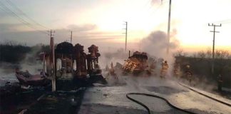 Thursday's accident near Salinas Victoria, Nuevo León.