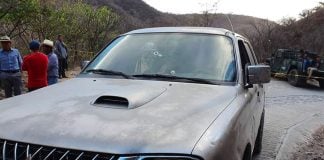 The vehicle in which the Guatemalans were traveling when a soldier opened fire.