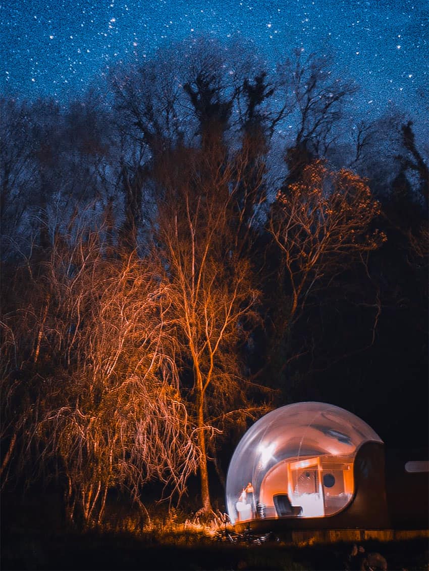 A standard bubble located at Cumbres de Ajusco National Park in Mexico City.