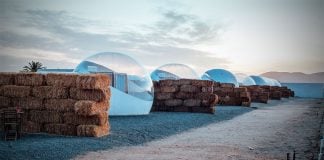 Bubble accommodations near Ensenada, Baja California.