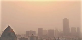 The Mexico City skyline on a bad day.