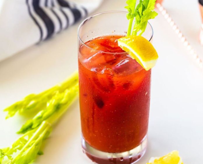 The classic use of celery: topping a Bloody Mary