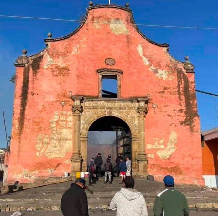 church destroyed by fire