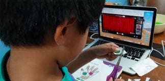 student studying at home