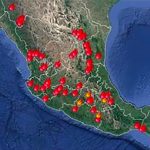 Active forest fires as of Wednesday