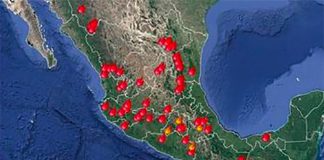 Active forest fires as of Wednesday