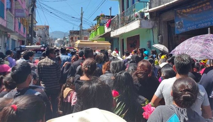 The funeral for Elvin Mazariegos was held Wednesday in Tacaná.