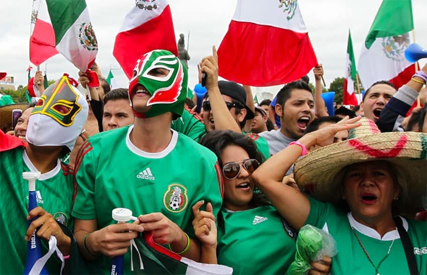 Mexicans are always happy when their favorite soccer team is winning.